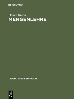 cover image of Mengenlehre